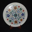 12" Decorative Marble Plate Floral Mosaic Paua shell Pietra Dura Handmade 12" Decorative Marble Plate Floral Mosaic Paua shell Pietra Dura Handmade