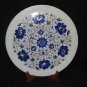 12" Decorative Marble Plate Floral Mosaic Lapis lazuli Marquetry Pietra Dura New