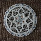 18" Rare Decor White Marble Plate Fine Lattice Work Inlaid New Year Decor Gifts 18" Rare Decor White Marble Plate Fine Lattice Work Inlaid New Year Decor Gifts