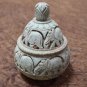 3"x3"x4" Marble Jewelry Box Jar Trinket Decor Elephant  Collectible Handmade Art