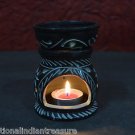 4" Black Marble Tea Light Candle Holder Handcarved Home Decor With Warmer Art 4" Black Marble Tea Light Candle Holder Handcarved Home Decor With Warmer Art