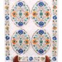 10"x11" White Marble Serving Tray Plate Rare Marquetry Gem Mosaic Inlay Art Deco
