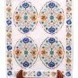 10"x11" White Marble Serving Tray Plate Rare Marquetry Gem Mosaic Inlay Art Deco