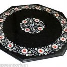 Size 24"x24" Marble Coffee Center Table Top Carnelian Inlay Marquetry Patio Deco