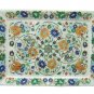9"x12" White Marble Tay Pietra Dura Inlay Handmade Fruit Tray Decor Plate Gifts