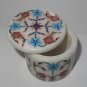 2"x2" Marble Jewelry Trinket Box Carnelian Turquoise Pietradura Home Decor Gifts