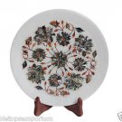 White Marble Round Serving Tray Plate Hakik Pauashell Mosaic Inlay Decor Gifts White Marble Round Serving Tray Plate Hakik Pauashell Mosaic Inlay Decor Gifts
