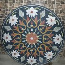 36" Handmade Black Coffee Table Top Inlaid Dining Marquetry Home Decor Gifts 36" Handmade Black Coffee Table Top Inlaid Dining Marquetry Home Decor Gifts