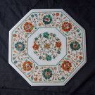 16" Marble Malachite Marquetry Coffee Dining Table Top Paua Shell Hakik Decor