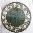 24" Green Marble Table Top Inlaid Mosaic Mother of Pearl Decor New