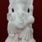 14" Marble Ganesha Statue Lord Ganesh Deities Sculpture White Handcarve Fine Art