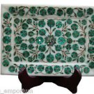 9"x7" Marble Tray Pietra Dura Malachite Marquetry Inaid Mosaic Home Decor Gifts