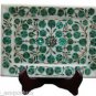 9"x7" Marble Tray Pietra Dura Malachite Marquetry Inaid Mosaic Home Decor Gifts