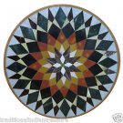 2.5' Italian Marble Top Garden Table Top Handmade Marquetry Inlaid Home Decor