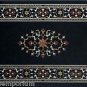 Size 2'x3' Black Marble Dining Coffee Table Top Rare Inlay Stone Mosaic Art Deco