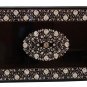 Size 2'x3' Black Marble Dining Center Table Top Rare Inlaid Gem Mosaic Art Decor