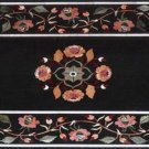 Size 2'x3' Black Marble Center Dining Coffee Table Top Inlay Pietradure Mosaic Size 2'x3' Black Marble Center Dining Coffee Table Top Inlay Pietradure Mosaic
