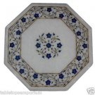 Size 1'x1' Marble Dining Table Top Lapis Gemstone Mosaic Floral Art Decor Size 1'x1' Marble Dining Table Top Lapis Gemstone Mosaic Floral Art Decor