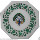 Size 1'x1' Marble Side Coffee Table Top Malachite Inay Peacock Mosaic Decor Art Size 1'x1' Marble Side Coffee Table Top Malachite Inay Peacock Mosaic Decor Art
