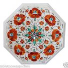 Size 1'x1' Marble End Coffee Table Top Rare Inlay Mosaic Floral  Art Decor