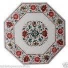 Size 12"x12" Marble Coffee Table Top Inlay Hakik Stone Mosaic Home Decor Gifts