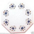 Size 1'x1' Marble Side Coffee Table Top Lapis Gems Mosaic Floral Home Decor Size 1'x1' Marble Side Coffee Table Top Lapis Gems Mosaic Floral Home Decor