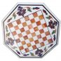 Size 30"x30" Marble Coffee Chess Table Top Hakik Inlay Marquetry Art Garden Deco