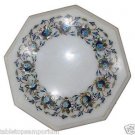 Size 1'x1' Marble End Coffee Table Top Pauashell Mosaic Floral Home Decor