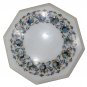 Size 1'x1' Marble End Coffee Table Top Pauashell Mosaic Floral Home Decor