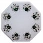 Size 1'x1' Marble End Coffee Table Top Malachite Mosaic Floral Home Decor