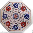 Size 1'x1' White Marble Side Corner Coffee Table Top Inlay Marquetry Mosaic Deco Size 1'x1' White Marble Side Corner Coffee Table Top Inlay Marquetry Mosaic Deco