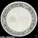 30" Marble Table Top Semi Precious Stone Inlaid Home Decor Art Handmade Gifts