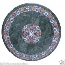 Size 3'x3' Green Marble Round Center Dining Table Top Inlay Marquetry Mosaic Art Size 3'x3' Green Marble Round Center Dining Table Top Inlay Marquetry Mosaic Art