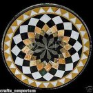 24" Black Marble Table Top Coffee Inlay Dining Table Marquetry Dining Room Decor 24" Black Marble Table Top Coffee Inlay Dining Table Marquetry Dining Room Decor