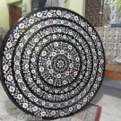 42" Black Round Marble Dining Table Top Coffee Floral Of Inlay Pietra Dura Gifts 42" Black Round Marble Dining Table Top Coffee Floral Of Inlay Pietra Dura Gifts