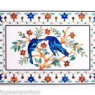 Size 2'x3' Marble Dining Table Top Birds Inlay Handmade Inlay Mosaic Floral Art Size 2'x3' Marble Dining Table Top Birds Inlay Handmade Inlay Mosaic Floral Art