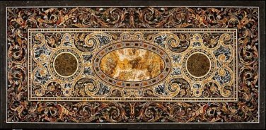 Size 2.5'x5' Marble Dining Table Top Pietradure Inlay Mosaic Art Decor Furniture