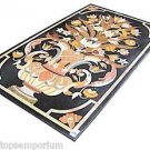 Size 4'x2' Marble Dining Table Top Rare Gems Mosaic Inlay Marquetry Patio Decor Size 4'x2' Marble Dining Table Top Rare Gems Mosaic Inlay Marquetry Patio Decor