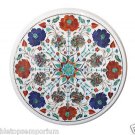 Size 18"x18" White Marble Coffee Table Top Paua Shell Handmade Christmas Gifts Size 18"x18" White Marble Coffee Table Top Paua Shell Handmade Christmas Gifts
