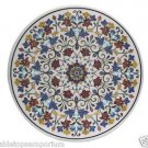 Size 42"x42" Marble Dining Table Top Semi Inlay Mosaic Decor Christmas Arts