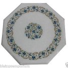 Size 18"x18" Marble End Coffee Table Top Inlay Gem Marquetry Floral Decor