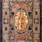 Size 4'x2' Marble Dining Corner Table Top Real Gem Mosaic Pietradure Inlay Decor