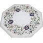 Size 15"x15" Marble Handmade Side Table Top Pietra Dura Rose Home Decor Arts