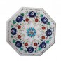 Size 1'x1' Marble Coffee Table Top Rare Pietra Dura Gemstone Mosaic Decor Arts