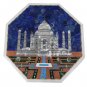 Size 18'x18" Marble End Coffee Table Top Rare Tajmahal Mosaic Inlaid Decor