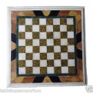 Size 18"x18" Marble Coffee Table Top Chess Design Handmade Home Decor Arts