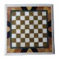 Size 18"x18" Marble Coffee Table Top Chess Design Handmade Home Decor Arts