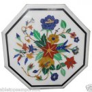 Size 1'x1' Marble End Coffee Table Top Semi Precious Gem Mosaic Floral Decor Size 1'x1' Marble End Coffee Table Top Semi Precious Gem Mosaic Floral Decor