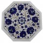 Size 1'x1' Marble Coffee Table Top Inlay Handmade Lapis Lazuli Decor Christmas