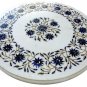 Size 18"x18" Marble End Coffee Table Top Inlay Marquetry Mosaic Floral Decor